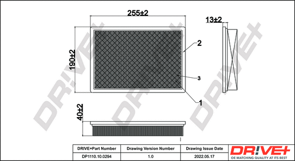 Air Filter (DP1110.10.0294)