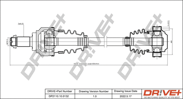 Drive Shaft (DP2110.10.0132)