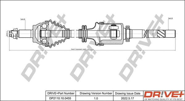 Drive Shaft (DP2110.10.0455)