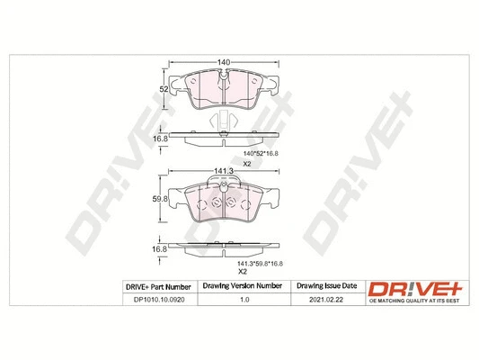 Brake Pad Set, disc brake (DP1010.10.0920)