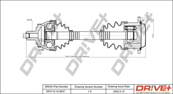 Drive Shaft (DP2110.10.0037)