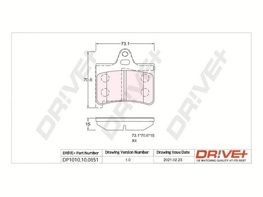 Brake Pad Set, disc brake (DP1010.10.0851)