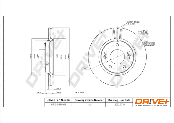 Brake Disc (DP1010.11.0818)