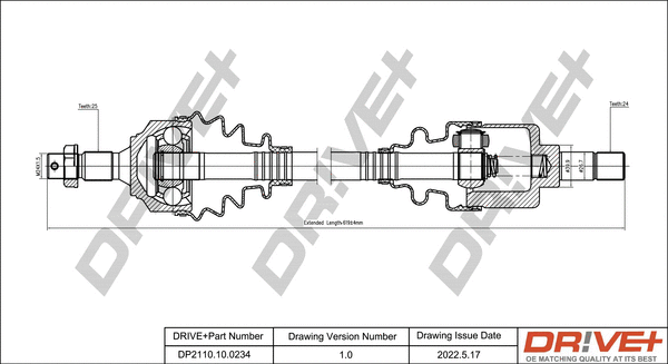 Drive Shaft (DP2110.10.0234)