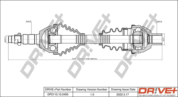 Drive Shaft (DP2110.10.0450)