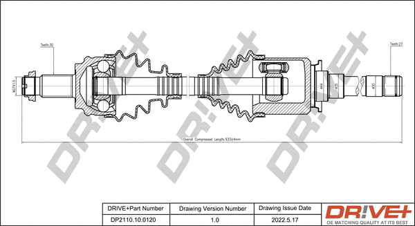 Drive Shaft (DP2110.10.0120)