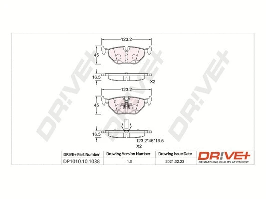 Brake Pad Set, disc brake (DP1010.10.1038)