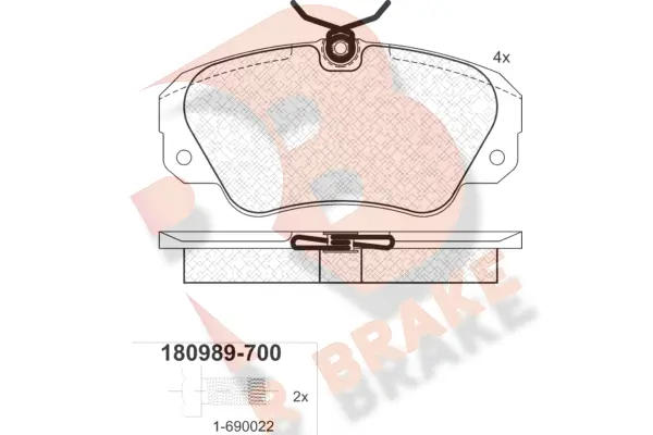 Brake Pad Set, disc brake (RB0989-700)