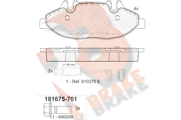 Brake Pad Set, disc brake (RB1675-701)