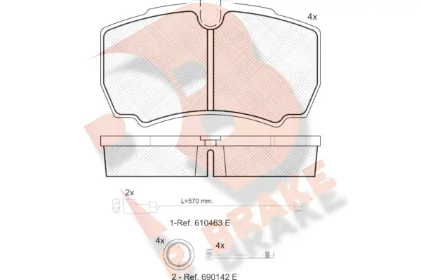 Brake Pad Set, disc brake (RB1640-229)