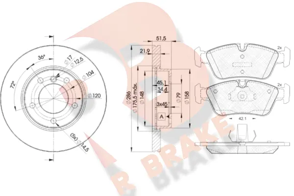 Brake Kit, disc brake (3R12950674)