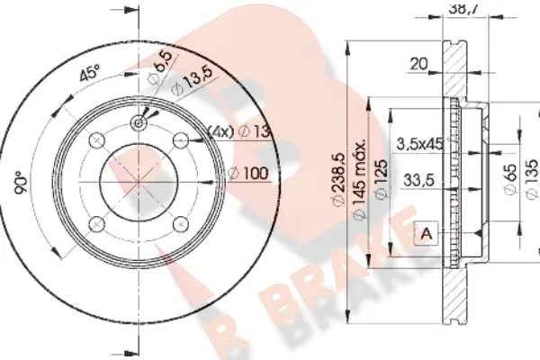 Brake Disc (78RBD23975)