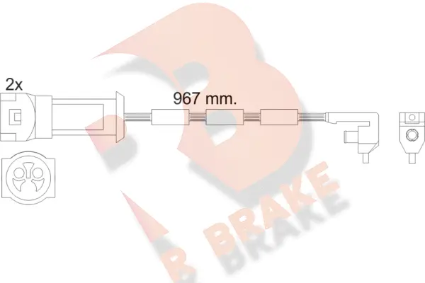 Warning Contact, brake pad wear (610069RB)