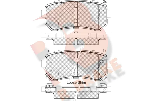 Brake Pad Set, disc brake (RB1955)