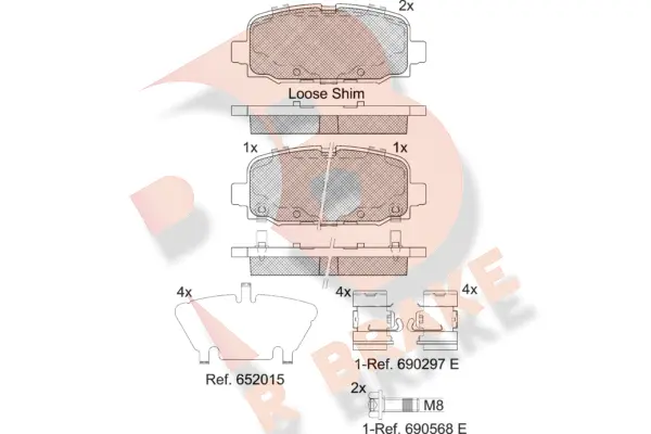 Brake Pad Set, disc brake (RB2345)