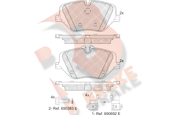 Brake Pad Set, disc brake (RB2468)