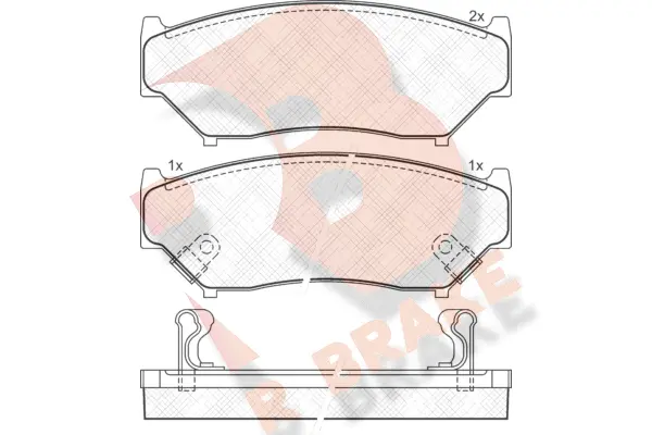 Brake Pad Set, disc brake (RB1096)