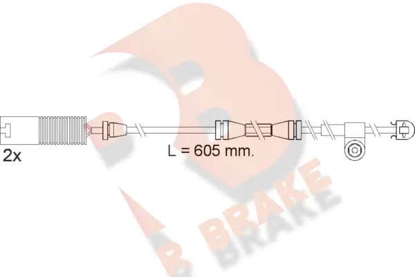 Warning Contact, brake pad wear (610390RB)