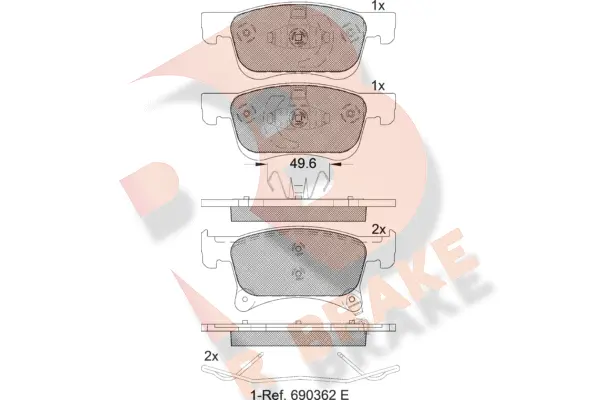 Brake Pad Set, disc brake (RB2221)