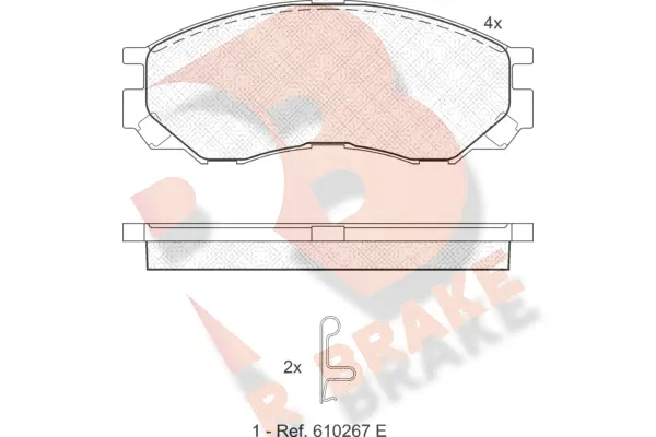 Brake Pad Set, disc brake (RB1234)