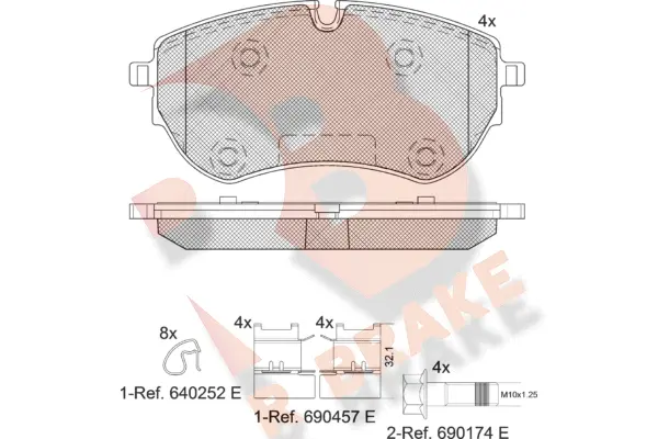 Brake Pad Set, disc brake (RB2319)