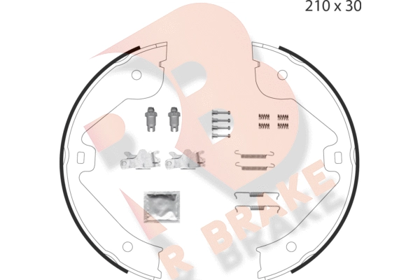 Brake Shoe Set, parking brake (79RBPB4028)