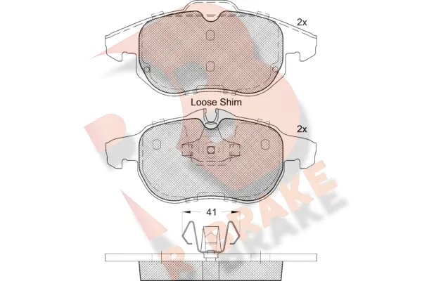 Brake Pad Set, disc brake (RB1536-400)