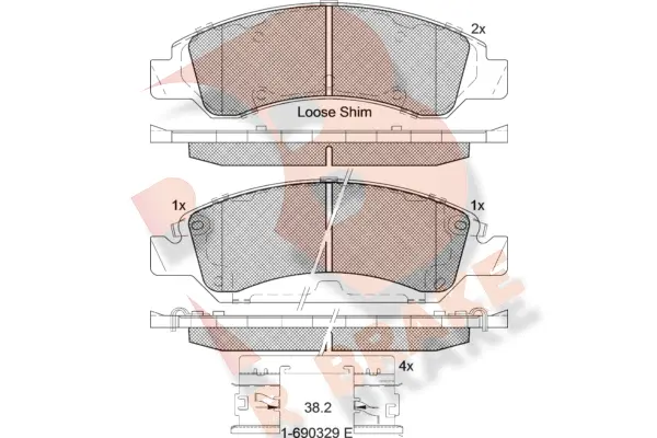 Brake Pad Set, disc brake (RB2137)