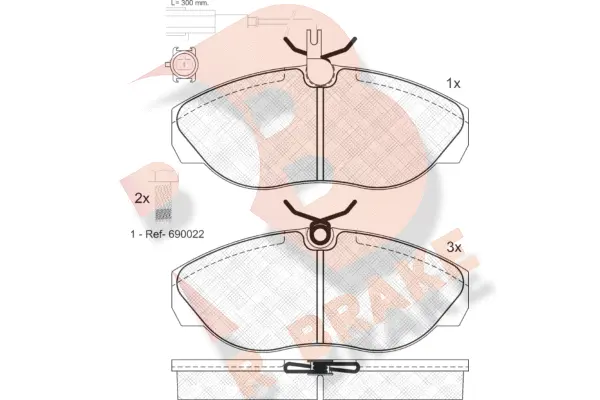 Brake Pad Set, disc brake (RB1053-203)