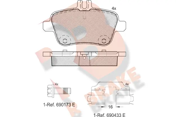 Brake Pad Set, disc brake (RB2039-067)