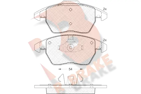 Brake Pad Set, disc brake (RB1637)