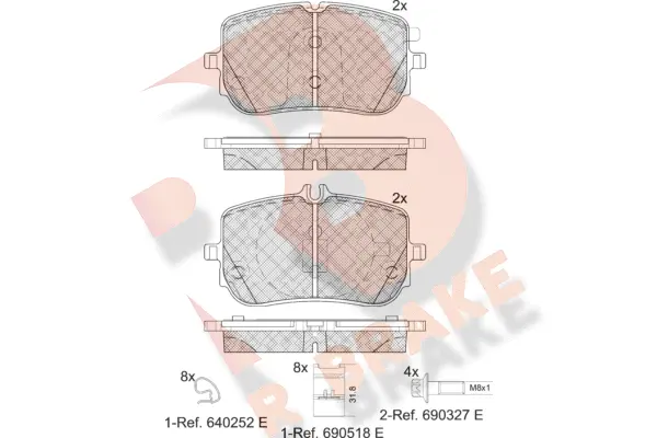 Brake Pad Set, disc brake (RB2351)