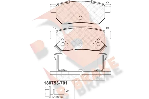 Brake Pad Set, disc brake (RB0753-701)