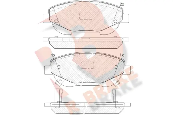 Brake Pad Set, disc brake (RB2022)