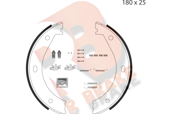 Brake Shoe Set, parking brake (79RBPB4002)