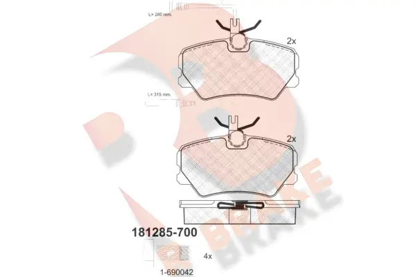 Brake Pad Set, disc brake (RB1285-700)