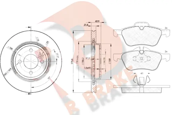 Brake Kit, disc brake (3R14342891)