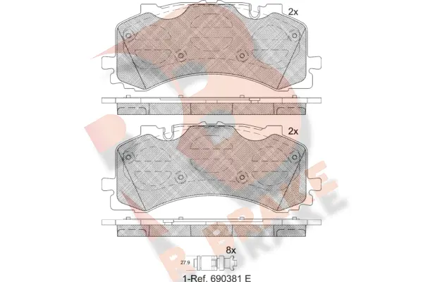 Brake Pad Set, disc brake (RB2281)