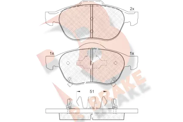Brake Pad Set, disc brake (RB1556)