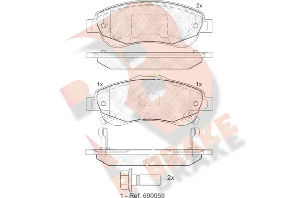 Brake Pad Set, disc brake (RB1887)
