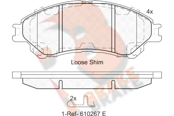 Brake Pad Set, disc brake (RB2175)