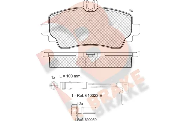 Brake Pad Set, disc brake (RB1516-701)