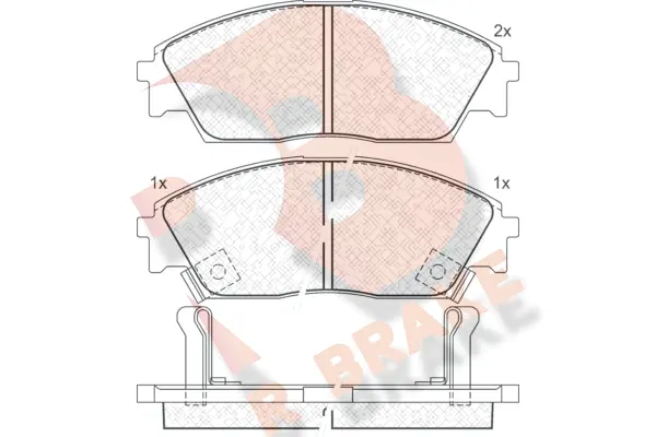 Brake Pad Set, disc brake (RB0755)