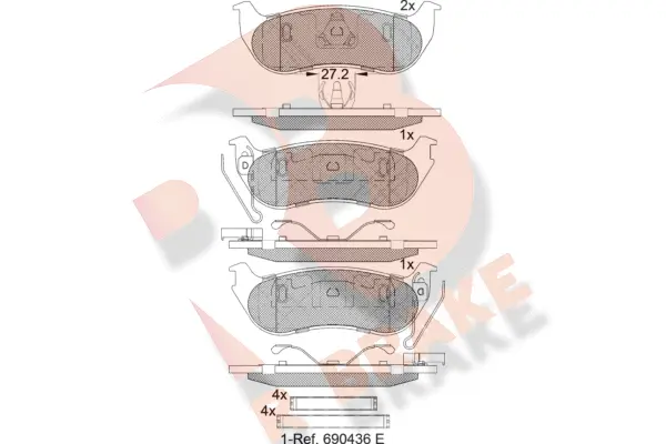 Brake Pad Set, disc brake (RB2255)