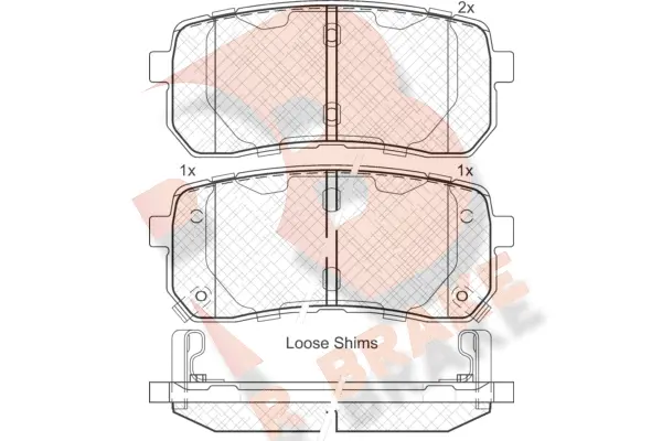 Brake Pad Set, disc brake (RB1839)
