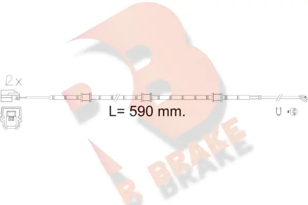Warning Contact, brake pad wear (610619RB)