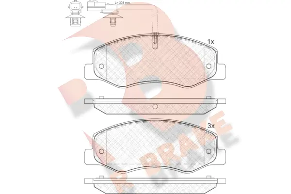 Brake Pad Set, disc brake (RB2000)