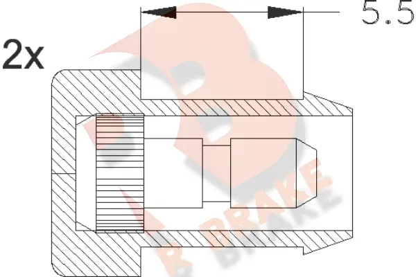 Warning Contact, brake pad wear (610055RB)