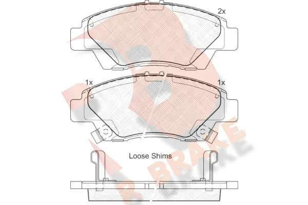Brake Pad Set, disc brake (RB1906)