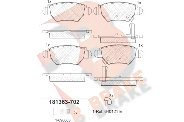 Brake Pad Set, disc brake (RB1363-702)